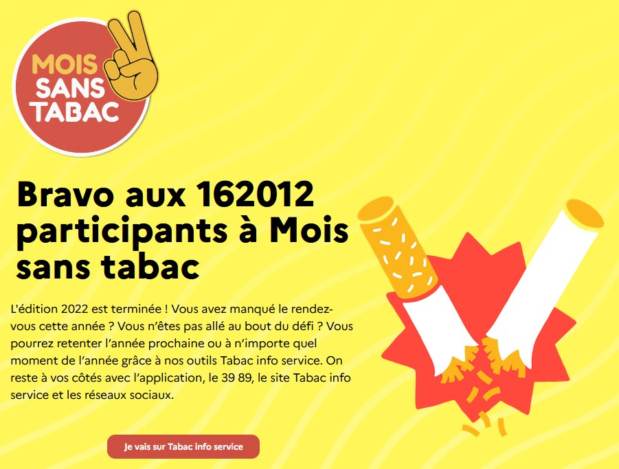 Site Mois Sans Tabac  Vous avez manqué le rendez-vous cette année ?